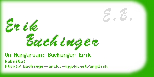 erik buchinger business card
